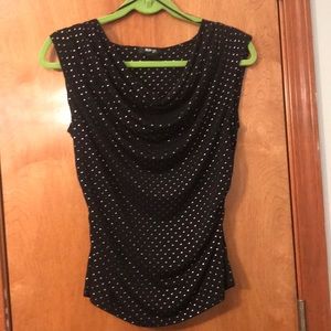 Black sleeveless top